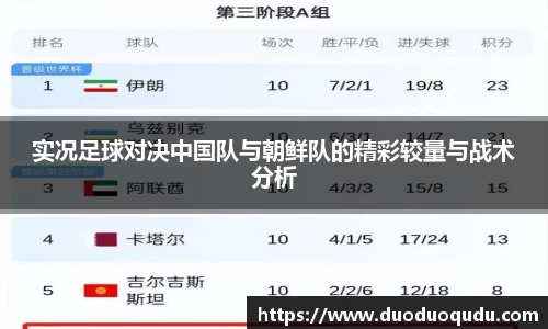 实况足球对决中国队与朝鲜队的精彩较量与战术分析